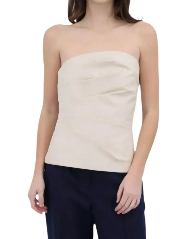 Leather Bustier Strapless Top