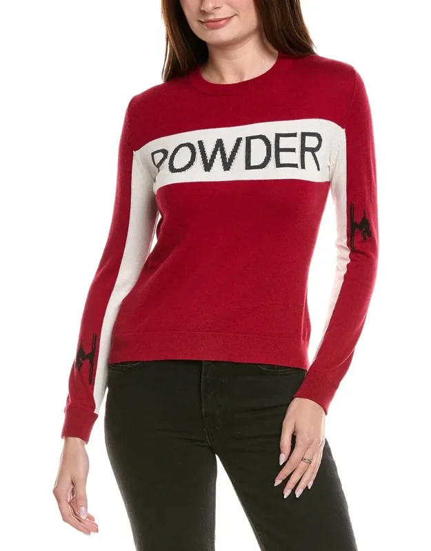 Powder Intarsia Crewneck Cashmere-blend Sweater