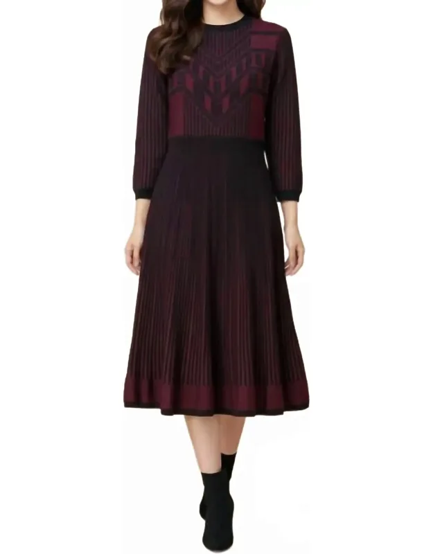 Textured Knit Midi Dress