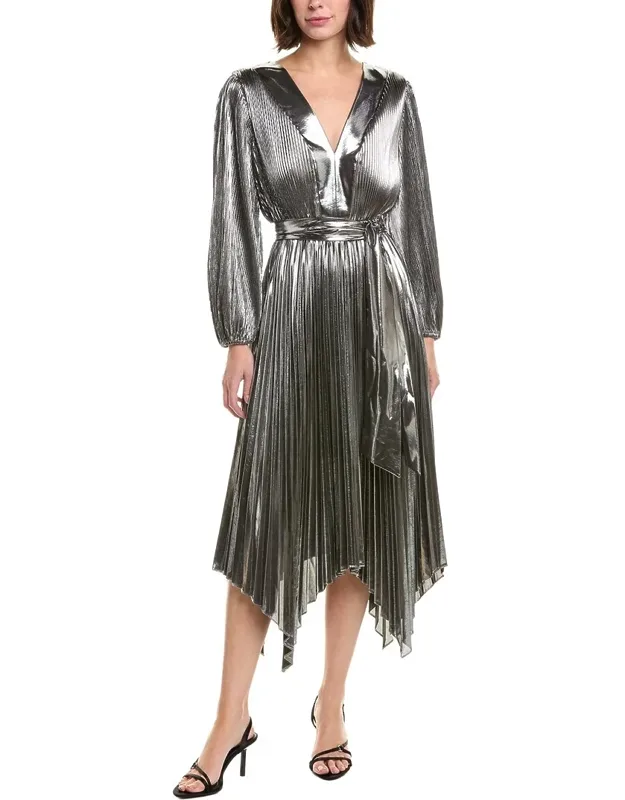 Liora Pleated Midi Dress
