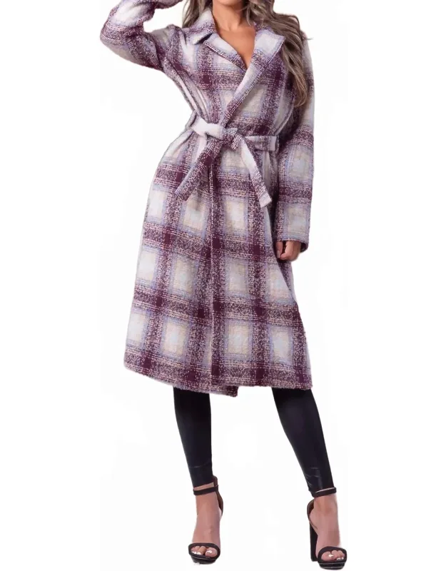 Plaid Tweed Coat