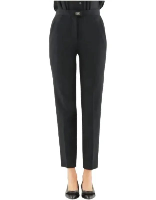 Gancini Logo Ankle Trouser Pants
