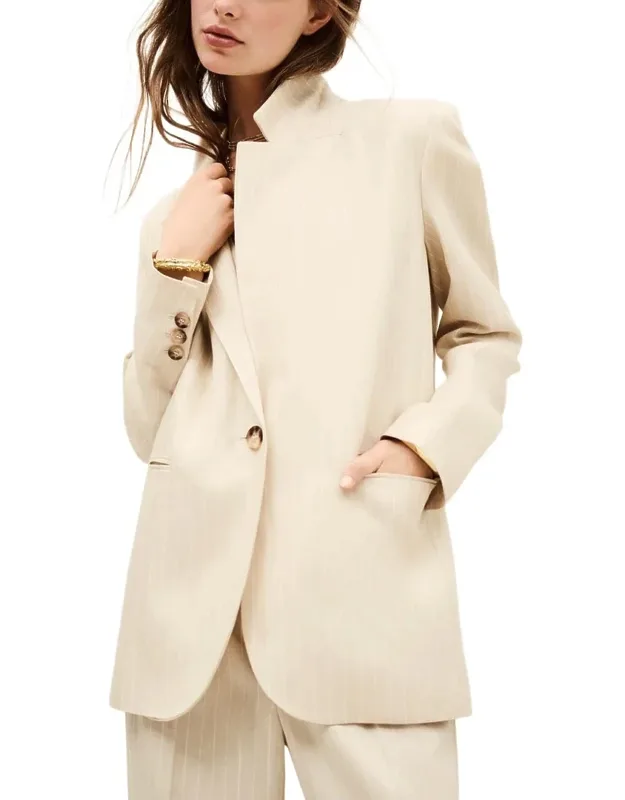 Linen-blend Blazer