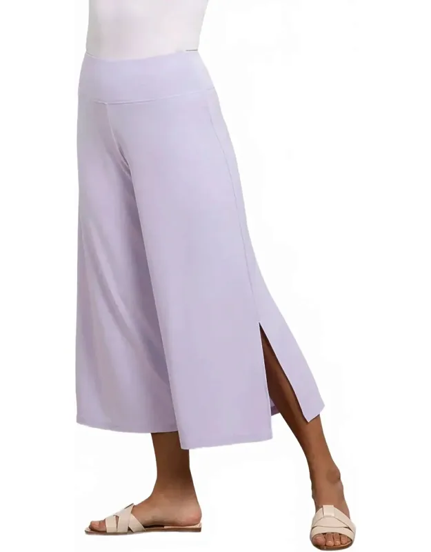 Side Slit Wide Capris
