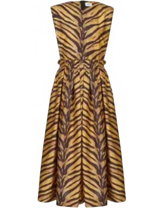 Sleeveless Animal Print Dress
