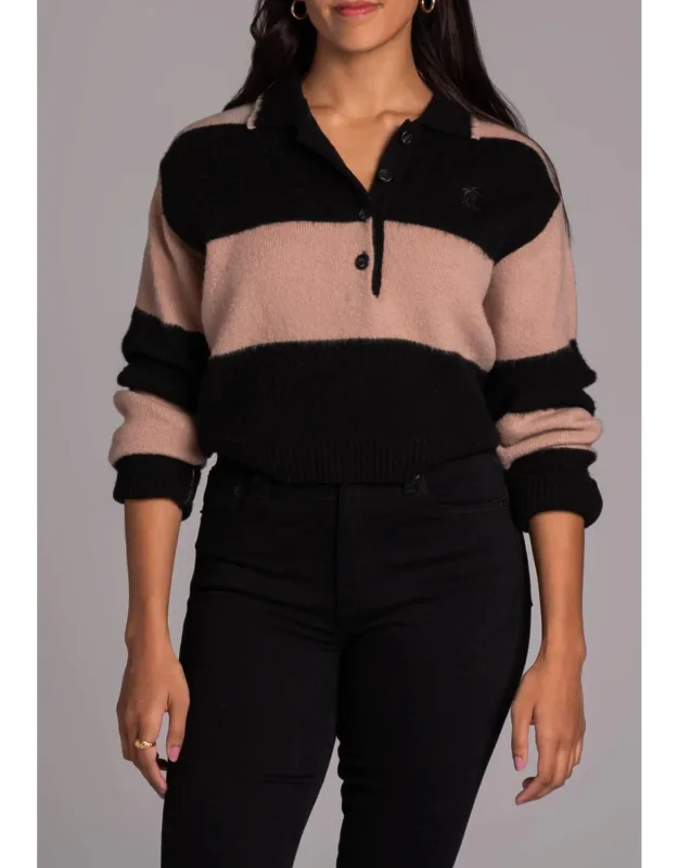 Stripe Polo Sweater