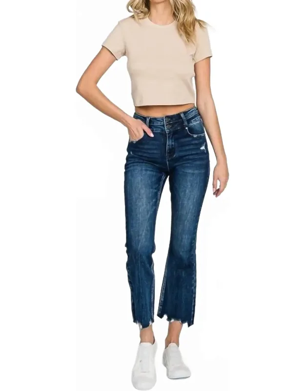 Mid Rise Crop Bootcut Jeans