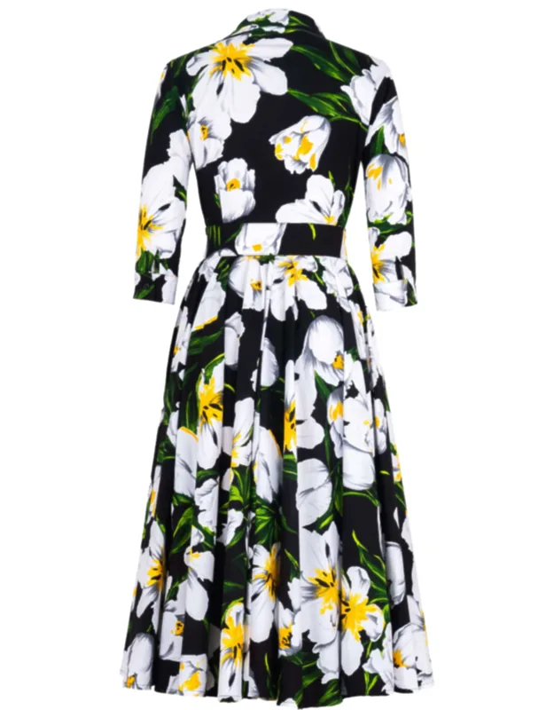 Emperor Tulip Bright Abelia Midi Dress