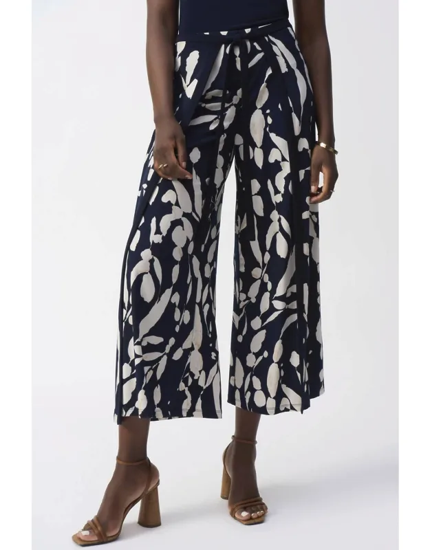 Floral High-waisted Trousers