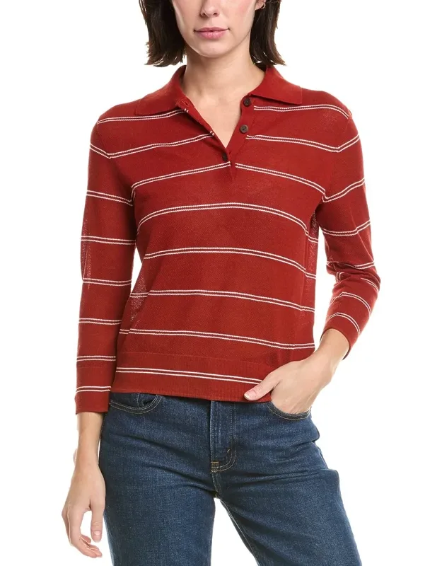 Striped Pique Polo Shirt