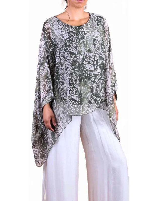 Paisley Print Kaftan Top