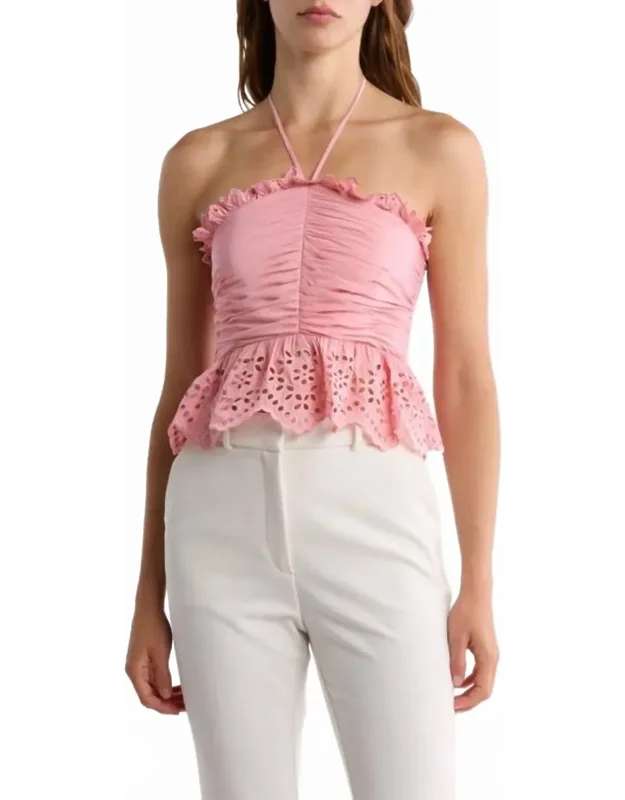 Eyelet Halter Top