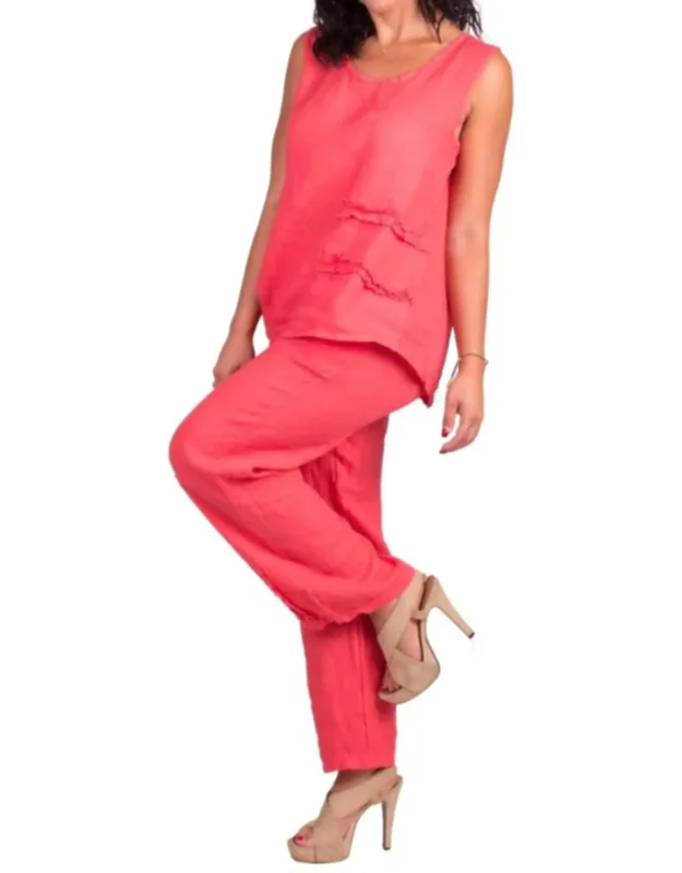 Palermo Linen Short Sleeve Top