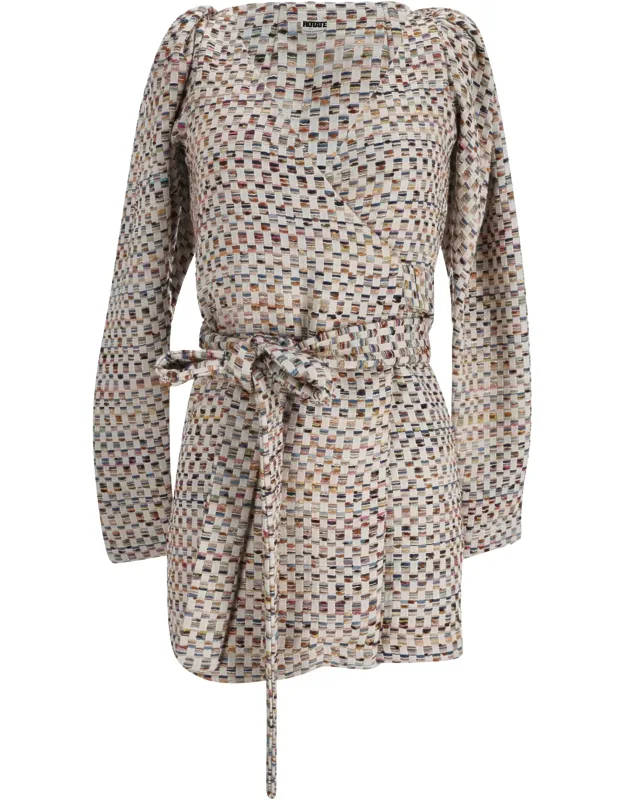 Woven Accent Mini Dress