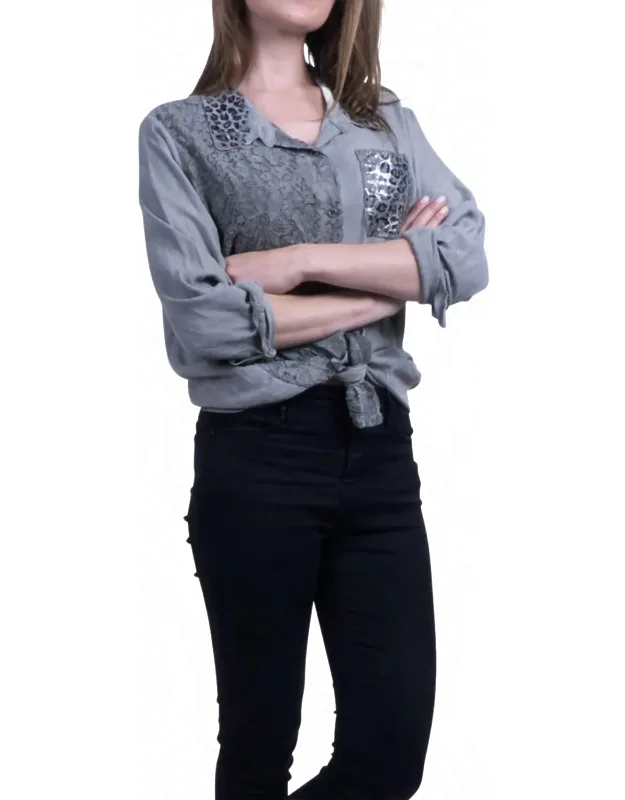 Button Front Blouse
