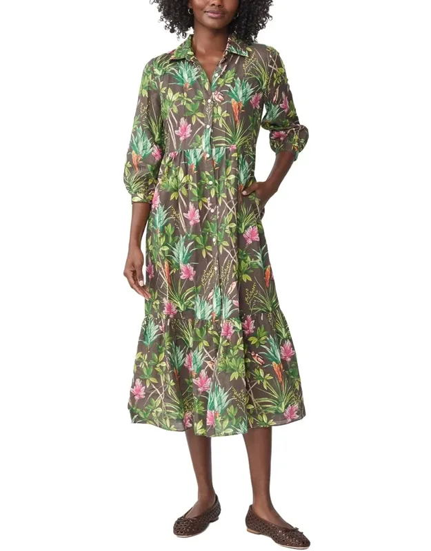 Linen-blend Dress