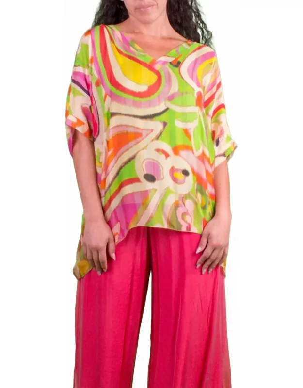 Swirl Print Blouse
