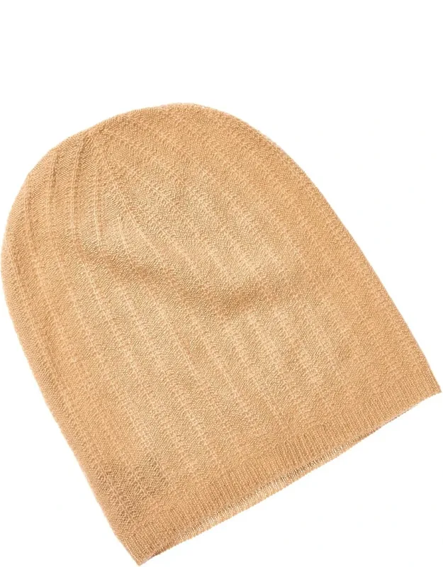 Vertical Texture Slouchy Cashmere Hat