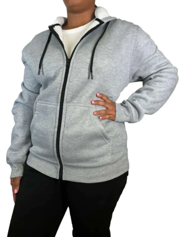 Loose Fit Fleece Lined Full-zip Hoodie