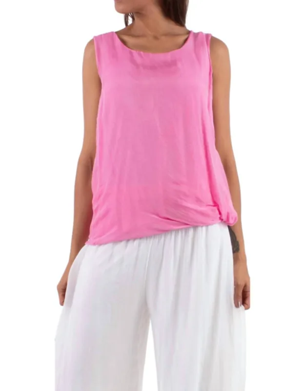 Scoop Neck Silk Tank Top