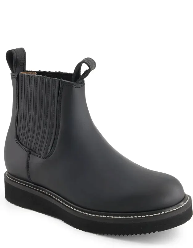 Leather Chelsea Boots With Elastic Shaft