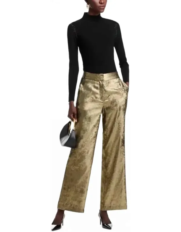 Gilded Wide Leg Trousers