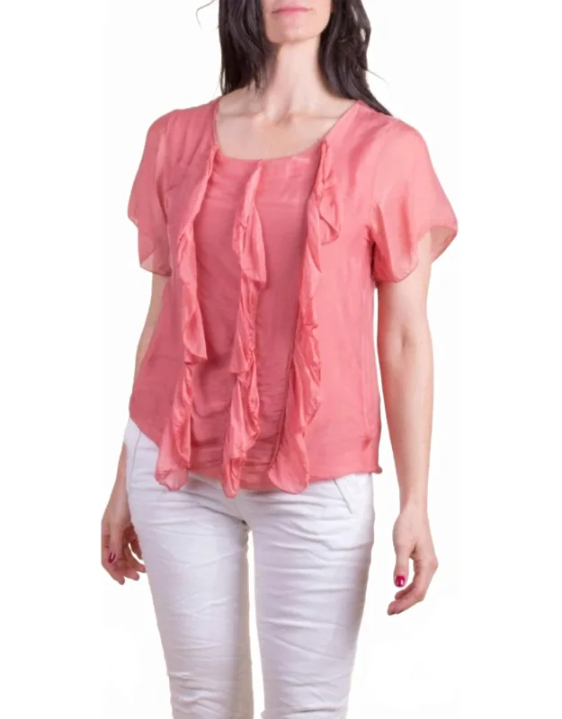 Nizza Short Sleeve Silk Top