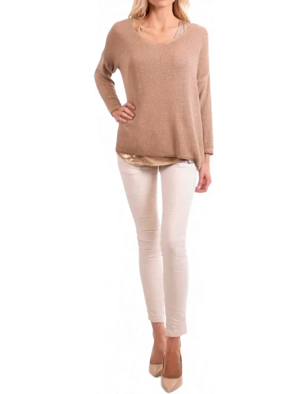 Scoop Neck Textured Sweater