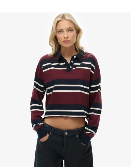 Cropped Stripe Rugby Top