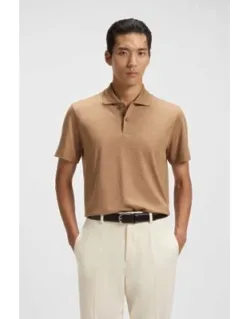 Collar-tipping Polo Shirt In Cotton And Silk