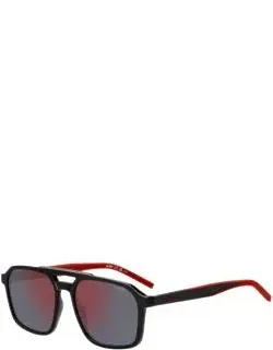 Double-bridge Sunglasses With Two-tone End Tips
