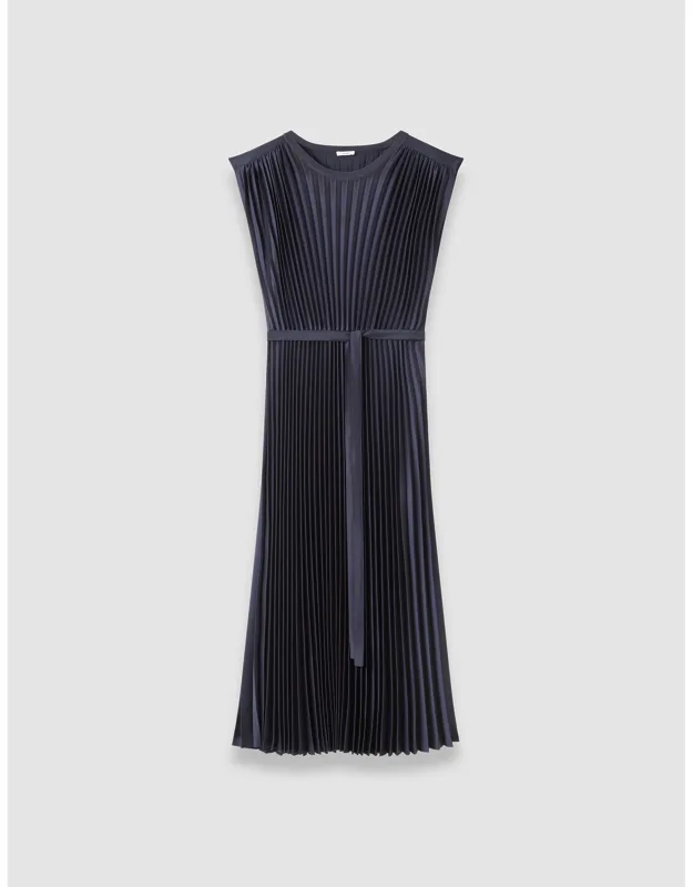 Volta Knit Weave Plissé Dress