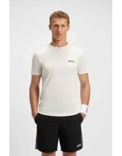 Odour-control Slim-fit T-shirt In Stretch Piqué