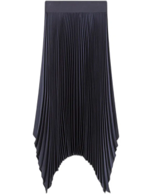 Knit Weave Plissé Skirt