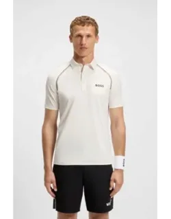 Active Signature-stripe Polo Shirt With Odour Control