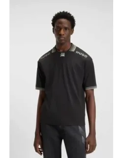 Polo Shirt With Logos And Tipping