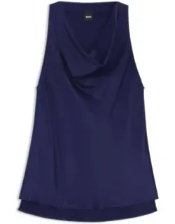 Regular-fit Blouse With Draped Neckline