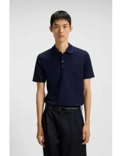 Mercerised-cotton Slim-fit Polo Shirt With Four-button Placket