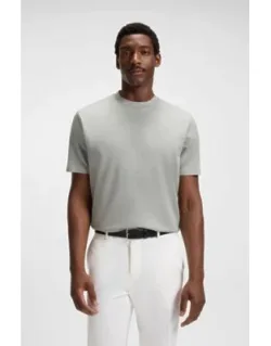 Micro-pattern T-shirt In Mercerised Cotton