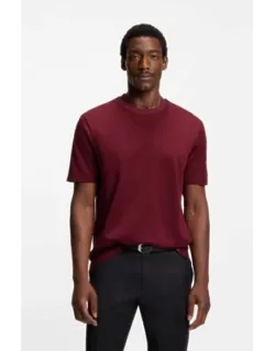 Micro-pattern T-shirt In Mercerised Cotton