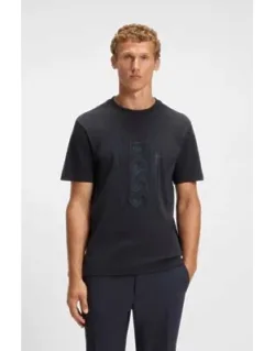 Interlock Cotton T-shirt With Mesh-print Artwork