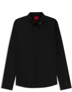 Extra-slim-fit Shirt In Stretch-cotton Canvas