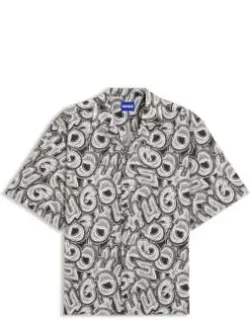 Printed Relaxed-fit Shirt In Cotton Poplin