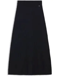 Knitted Skirt With Logo Charm
