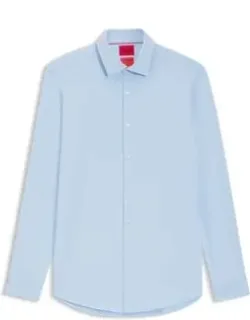 Slim-fit Shirt In Performance-stretch Jersey