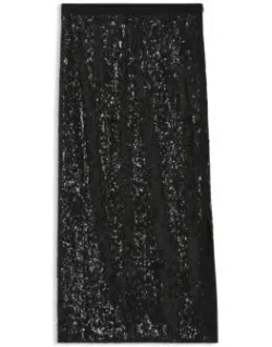 Sequin-embellished Skirt With Lustrous Inserts