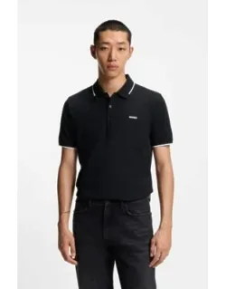 Embroidered-logo Slim-fit Polo Shirt In Stretch Cotton