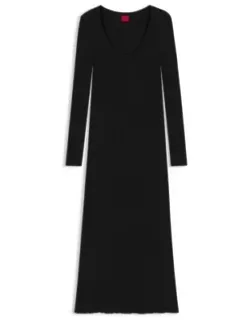Midi Dress With Irregular Rib