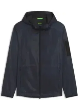 Hooded Parka Jacket With All-over Print