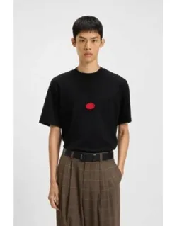 Cotton-jersey T-shirt With Wax-stamp Logo